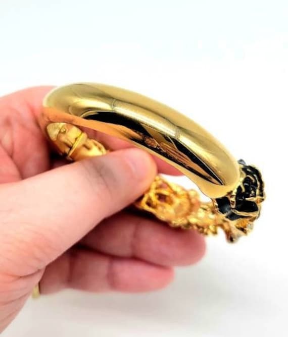 KJL Flower Clamper Bracelet, Kenneth Jay Lane Jew… - image 9