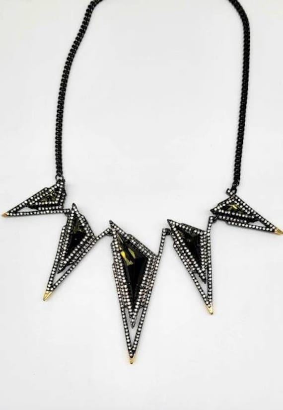 Spike Necklace, Black Spike Necklace, Spike Neckla