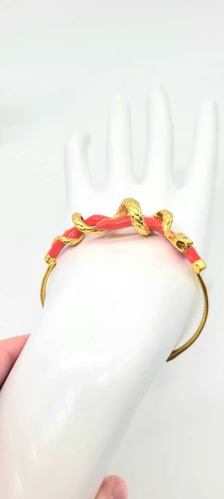 Gold Snake Cuff Gold Snake Bangle Alexis Bittar Cuff Serpent Bangle Snake Cuff Bracelet Gold Snake Bracelet Designer Cuff Bracelet Etsy