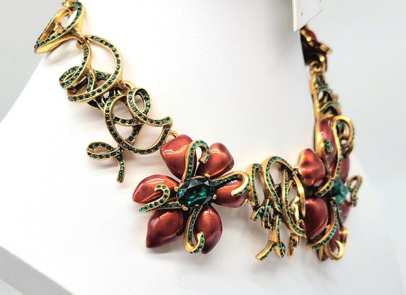 Christmas Statement Necklace, Holiday Statement N… - image 7