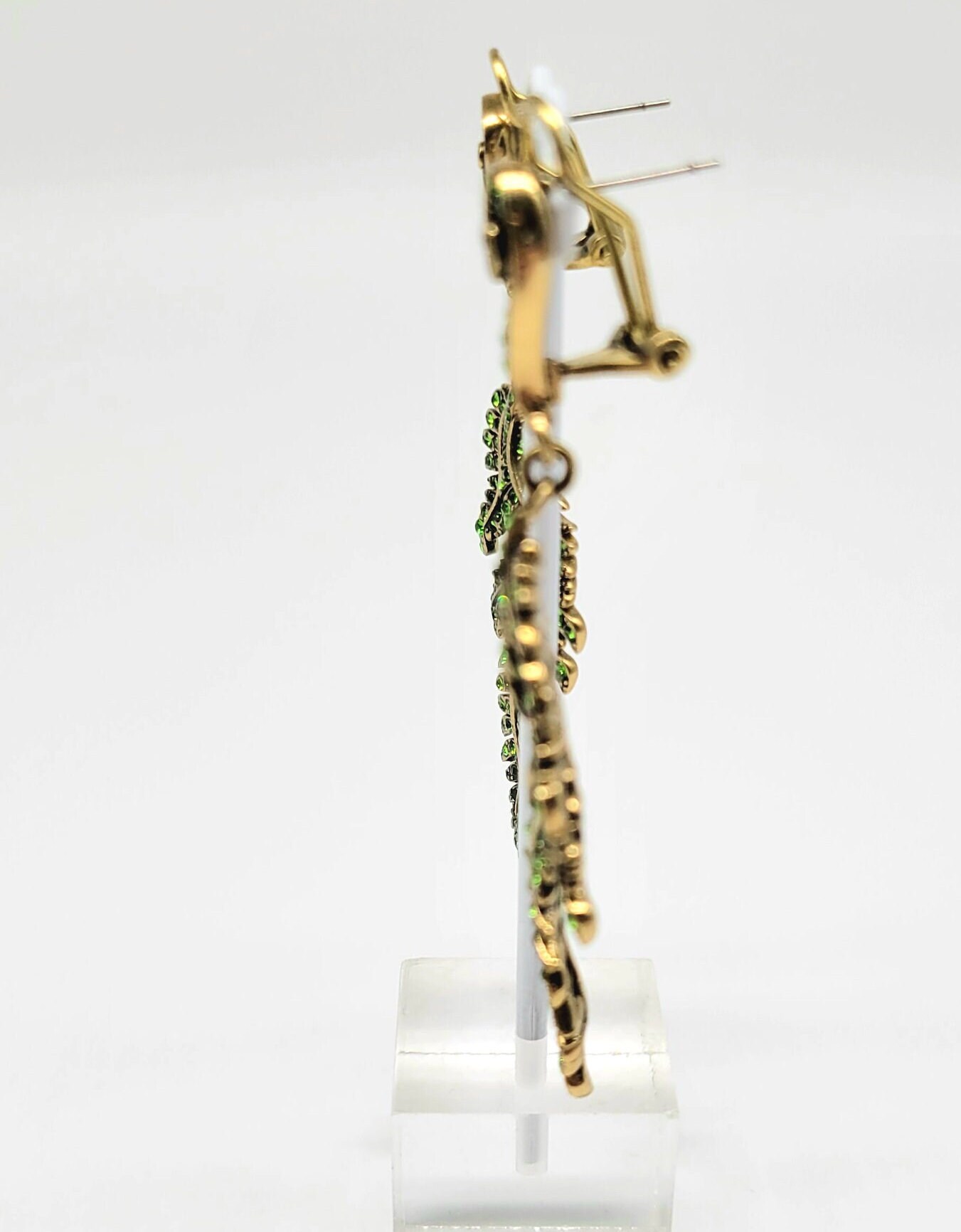 •FERN OVOID• mixed metal dangle earrings