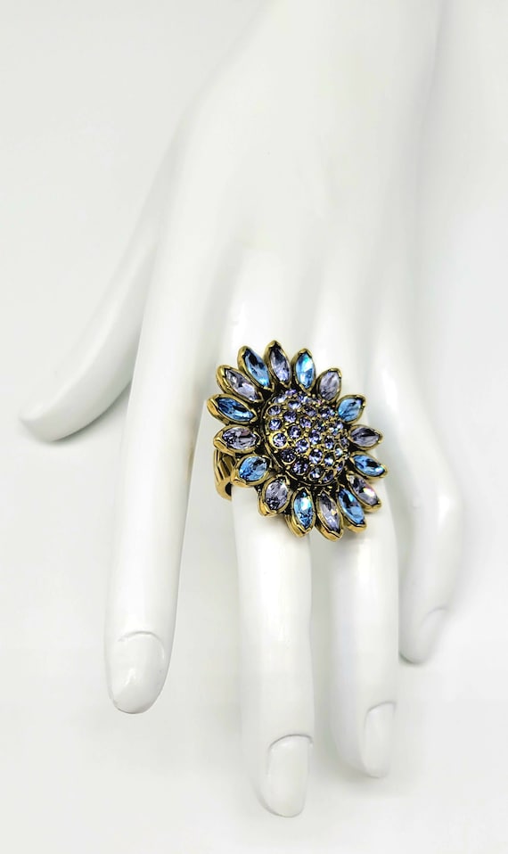 Big Flower Ring, Flower Statement Ring, Flower Co… - image 5