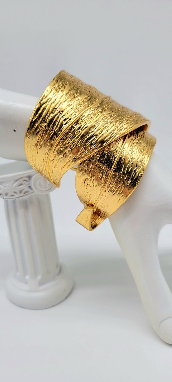 Saint Laurent Jewelry, YSL Bracelet, Gold Leaf Br… - image 6
