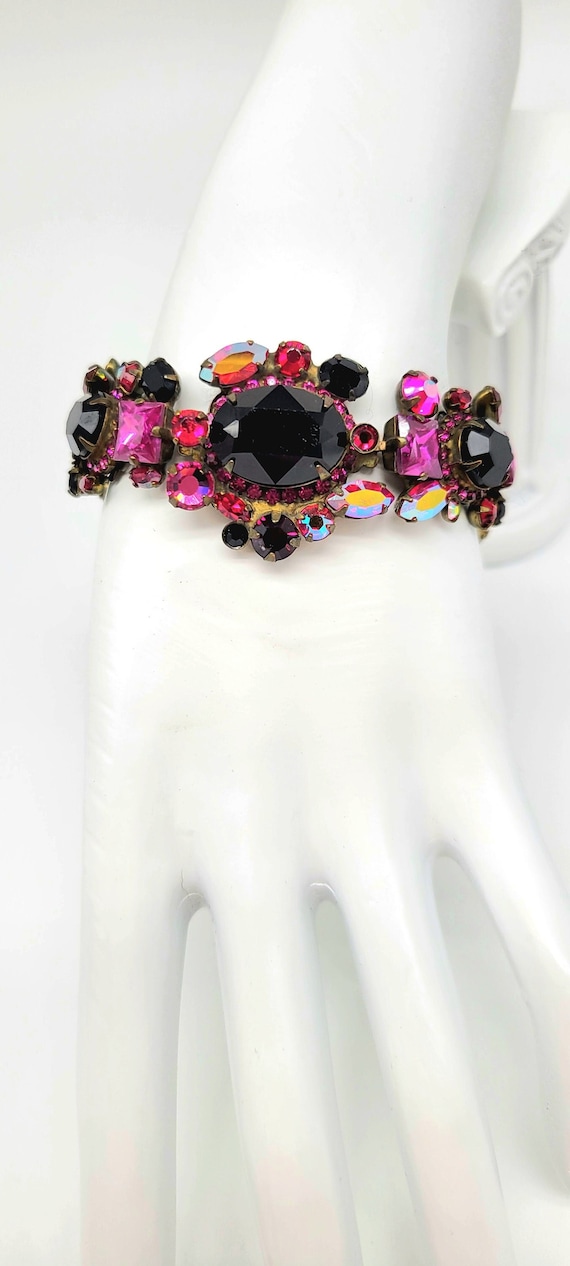 Garnet Crystal Bracelet, Gemstone Cluster Bracelet