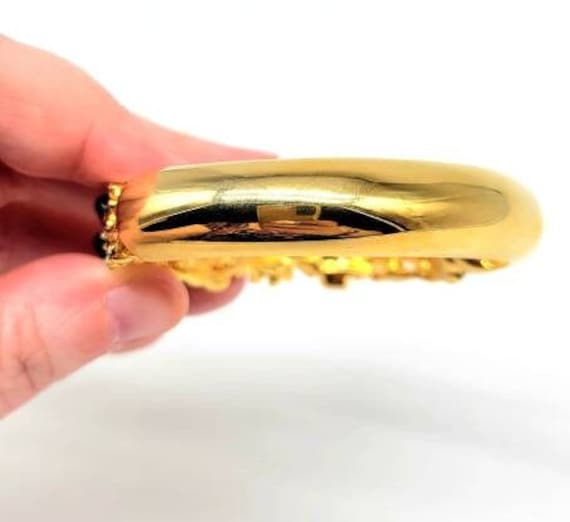 KJL Flower Clamper Bracelet, Kenneth Jay Lane Jew… - image 8