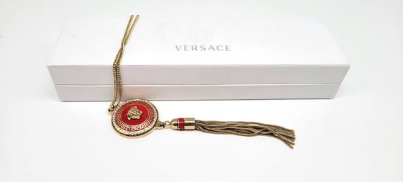 Versace Necklaces, Gold Versace Necklace, Gold Ta… - image 1