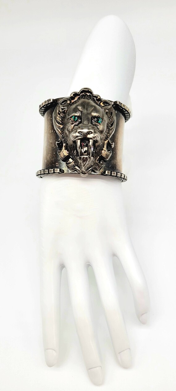 Lion Cuff, Lion Head Bracelet, Lion Bangle, Lion … - image 3