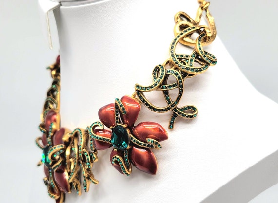 Christmas Statement Necklace, Holiday Statement N… - image 5