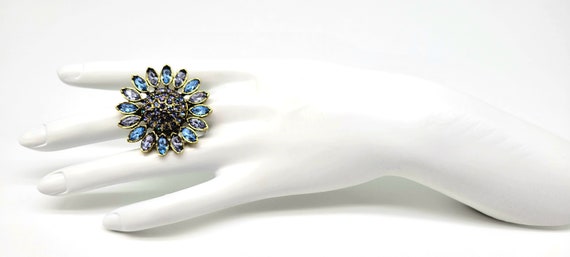 Big Flower Ring, Flower Statement Ring, Flower Co… - image 3