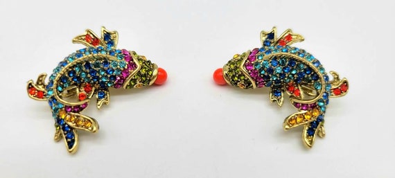 Koi Fish Necklace, Koi Fish Earrings, Heidi Daus … - image 3