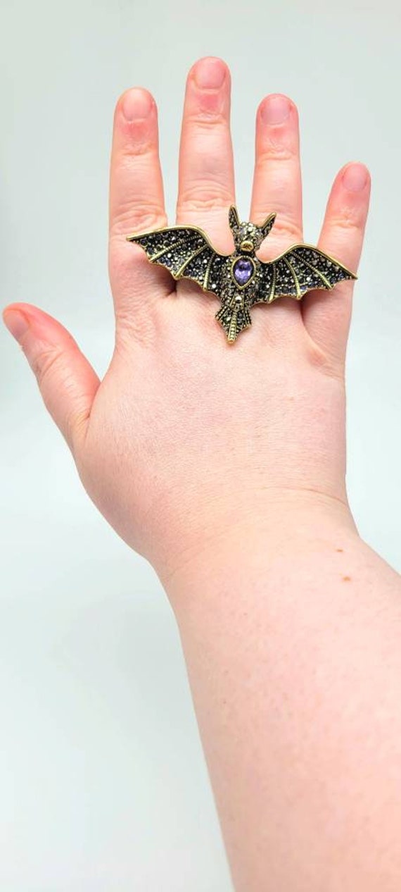 Bat Ring Gold, Bat Ring for Women, Double Finger … - image 6