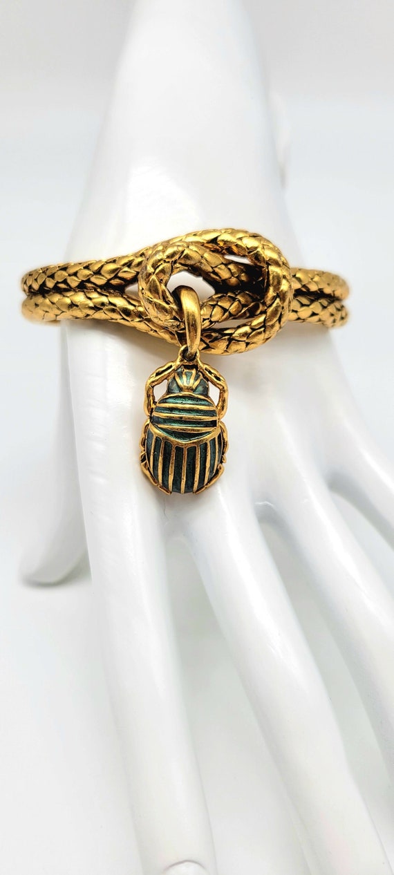 Scarab Bracelet Gold, Scarab Cuff Bracelet, Egypti