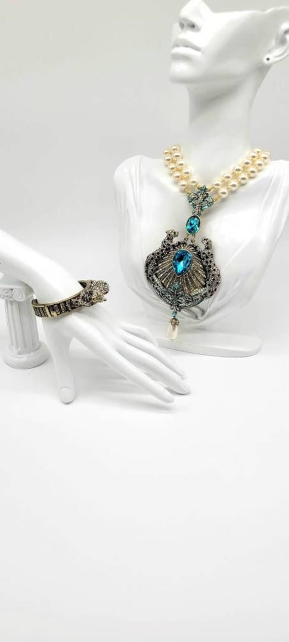 Leopard Necklace, Leopard Bangle Bracelet, Heidi D