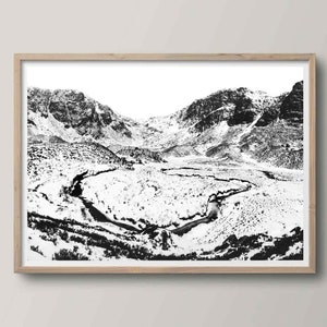 Corrie Fee Abstrakter Druck - Munro Fotografie Scottish Highlands Snow