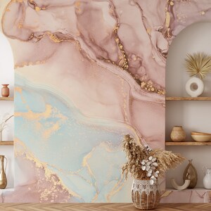 Carta da parati con texture in marmo oro rosa, carta da parati rimovibile staccabile e adesiva per soggiorno, camera da letto, cucina, carta da parati autoadesiva