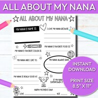 Father's Day Gift for Pop, All About My Pop Printable, Father's Day ...