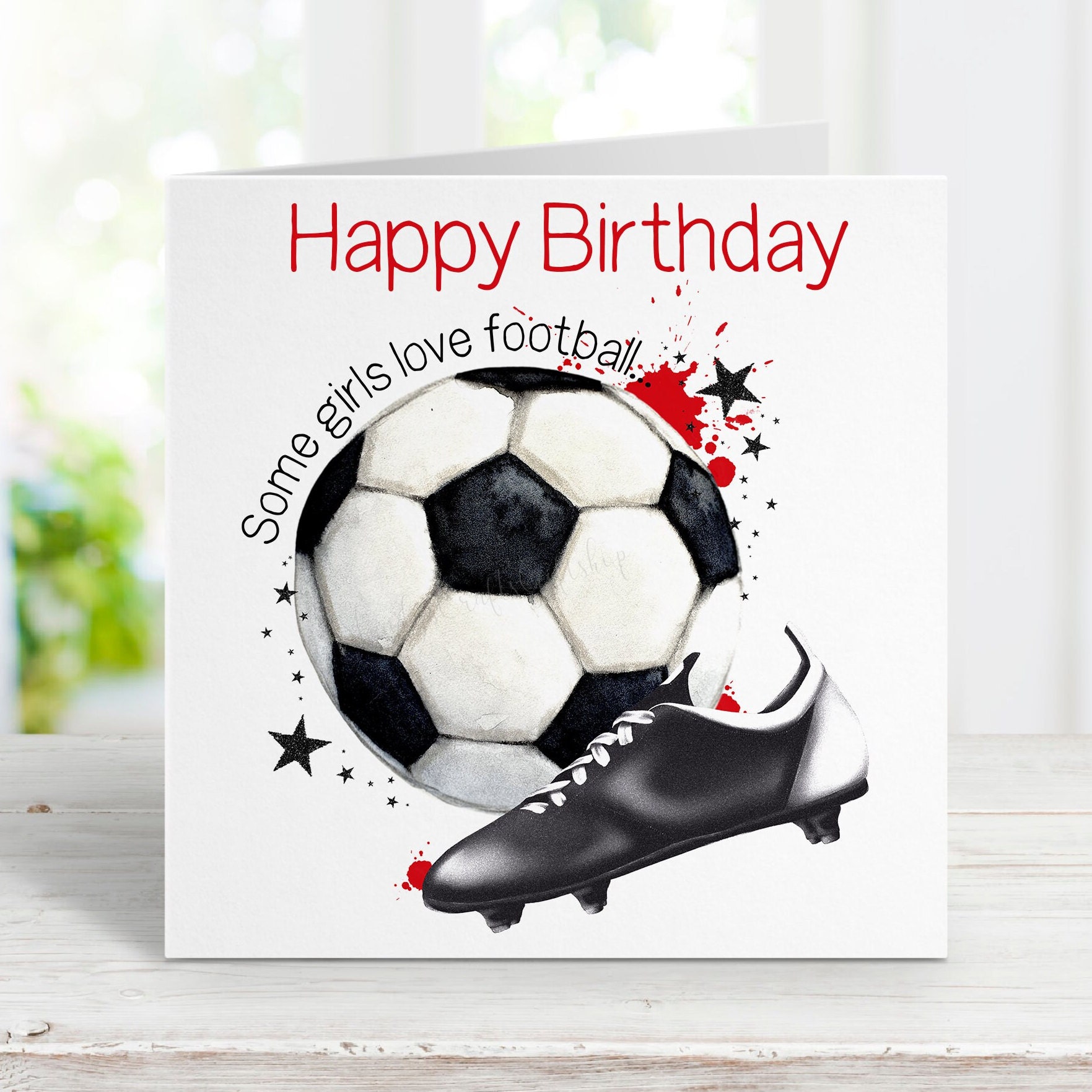 Female Happy Birthday Card For Her - General Card For Women/Girls - Sporty Cricket Design - Special Finishes And Illustrated Insert Leaf - Made In The