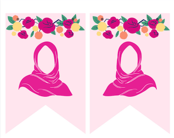Officially Hijabi Party Banner & Cupcake Toppers (Printable PDF)