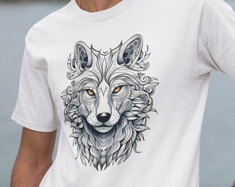 Moon Magical Wolf Nature Shirt - Regalo perfecto para los amantes de los lobos