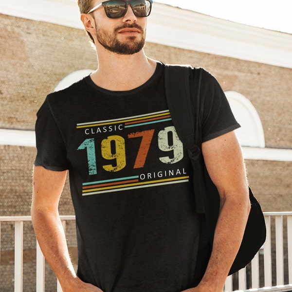 Birthday T-Shirt, Classic of 1979 Original, 45th Retro • Perfect gift idea for men and women