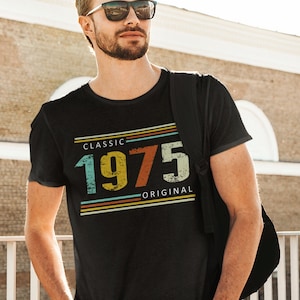 T-shirt per il compleanno dei 50 anni, classica del 1975 retrò originale • Idea regalo perfetta per uomini e donne - camicia vintage