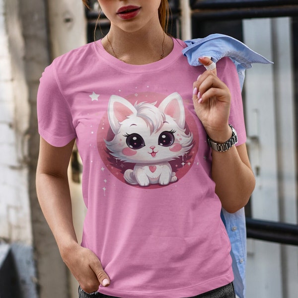 Kawaii Katzen T-Shirt – Ästhetisches Shirt – Kawaii Kleidung – Süßes und verspieltes ästhetisches Katzen-T-Shirt