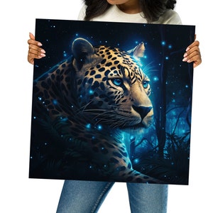 Leopard Bioluminescent Art Design - Art Print Poster