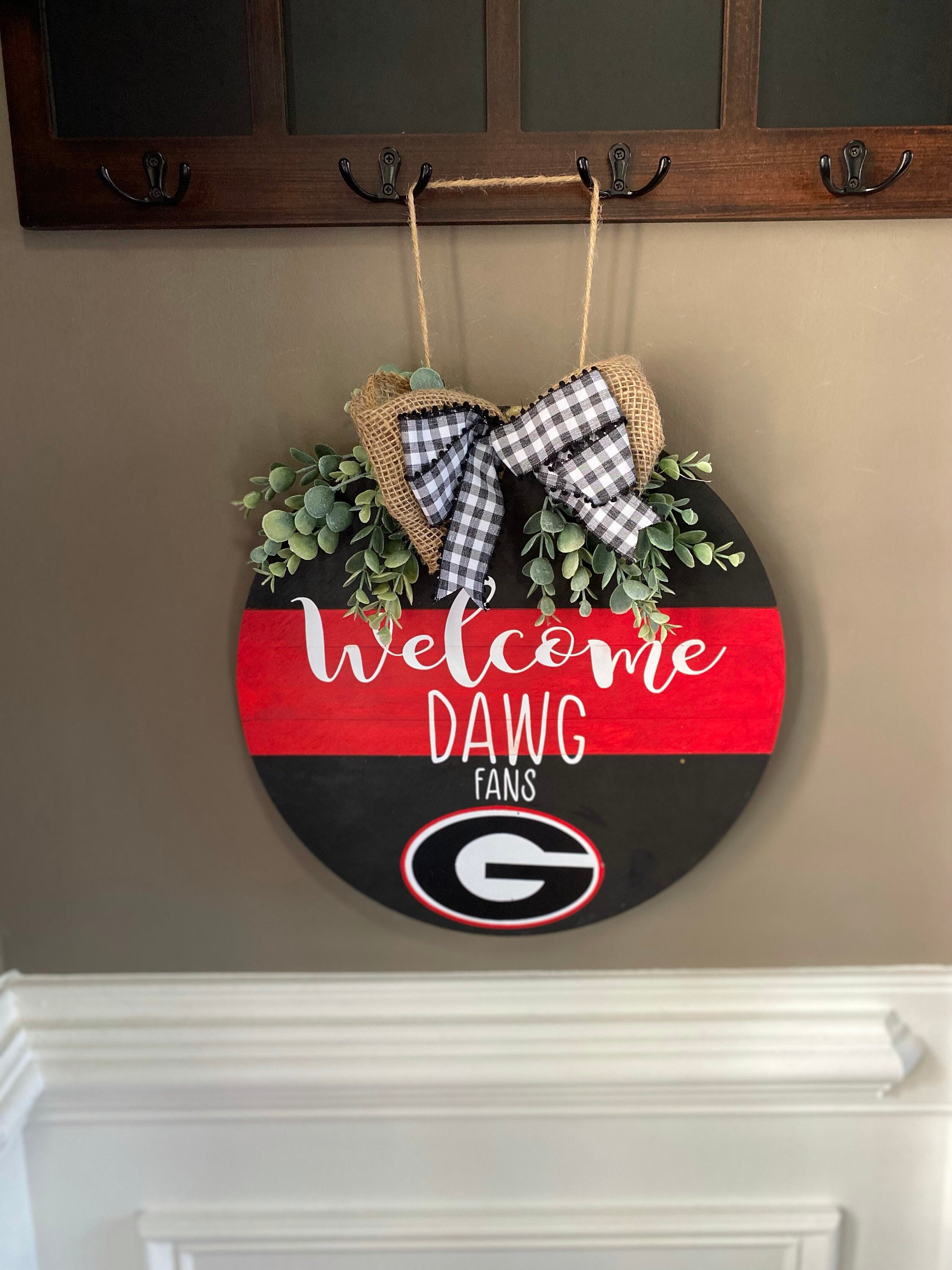 Personalized UGA Bulldogs Wall Decor/door Hanger Sign Etsy