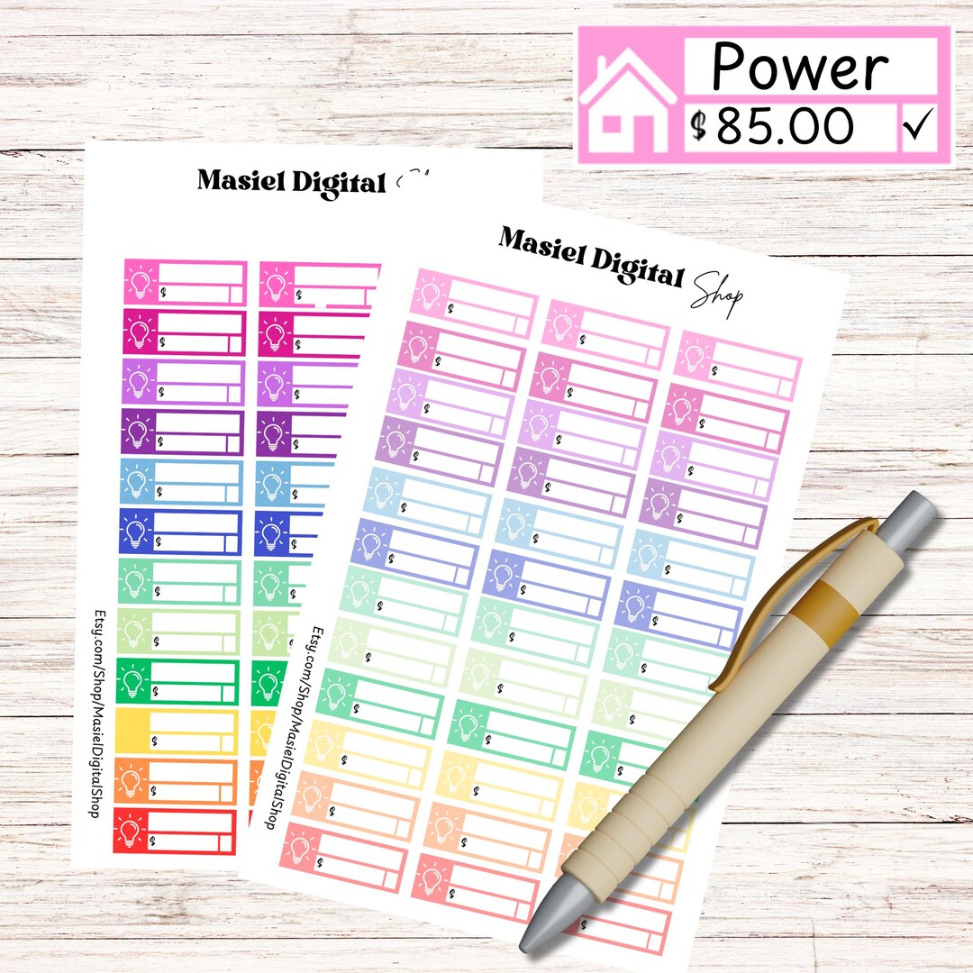 Bill Due Planner Stickers, Budget Tracker Stickers - Etsy