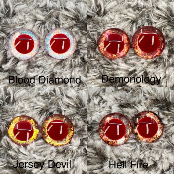 Hand Painted CENTERED Pupil Safety Eyes for Crochet Amigurumi Glitter  Holographic Iridescent One Pair With Backs 