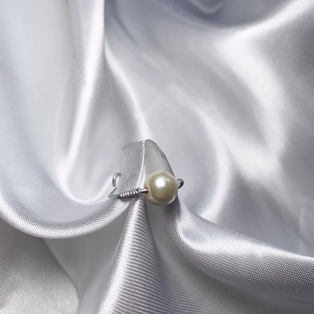 Adjustable Pearl Ring - Etsy
