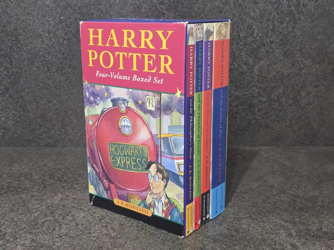 Harry Potter Boxed Set J.K. Rowling Four Book Box Set Vintage 90's