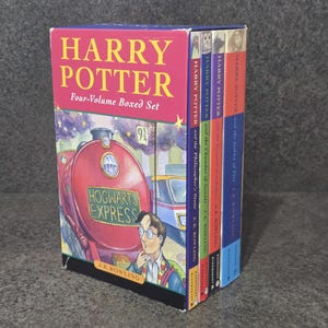 Harry Potter Boxset J.K. Rowling Fyra Bokboxset Vintage 90-tal