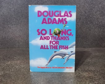 Hasta luego, y gracias por todo el pescado Douglas Adams Vintage 1984 Book Club Edition
