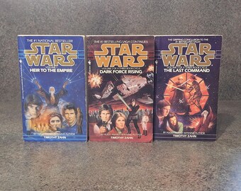 Star Wars Thrawn Trilogy Timothy Zahn Paperback Vintage 1990's Heir To The Empire