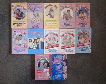 Sweet Valley High Francine Pascal Colección Vintage de 12 Libros de los años 80 y 90