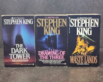 The Dark Tower Trilogy Stephen King Vintage Taschenbuch Set mit drei Büchern aus den 1990er Jahren