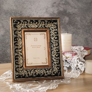 Ornate Floral 5x7 Handmade Antique Wooden Family Picture Frame BeneFrame