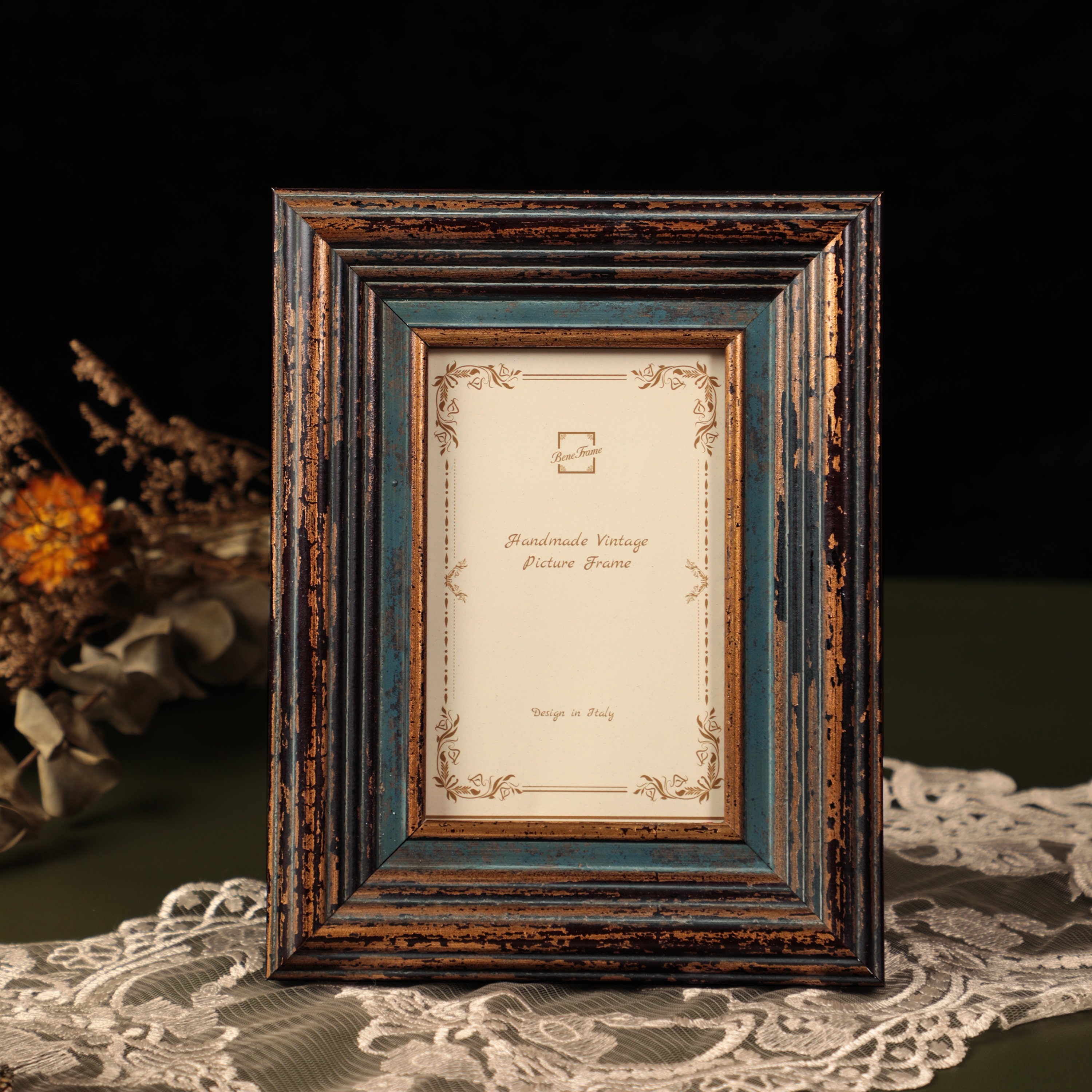 Frames BeneFrame Simple Embossed Bronze And Brass Vintage Plastic