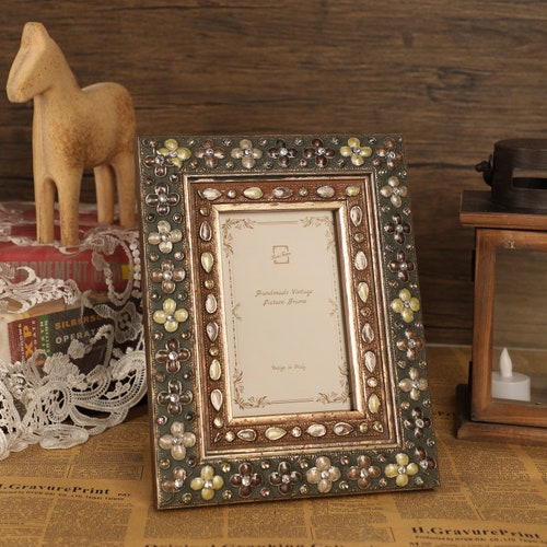 Ornate Floral 5x7 Handmade Antique Wooden Family Picture Frame Etsy