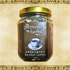 Anpassungsfähiger KRÄUTERWURZEL-KAFFEE, 3 Unzen, Wurzeln, koffeinfrei, Kaffee-Ersatz, Morgengebräu, Pilz, Reishi, zuckerfrei, probiotisch
