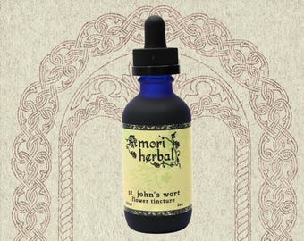 SAINT JOHN’S WORT tincture, Hypericum perforatum. sjw, st. johhs wort, Simple, Organic, 2oz