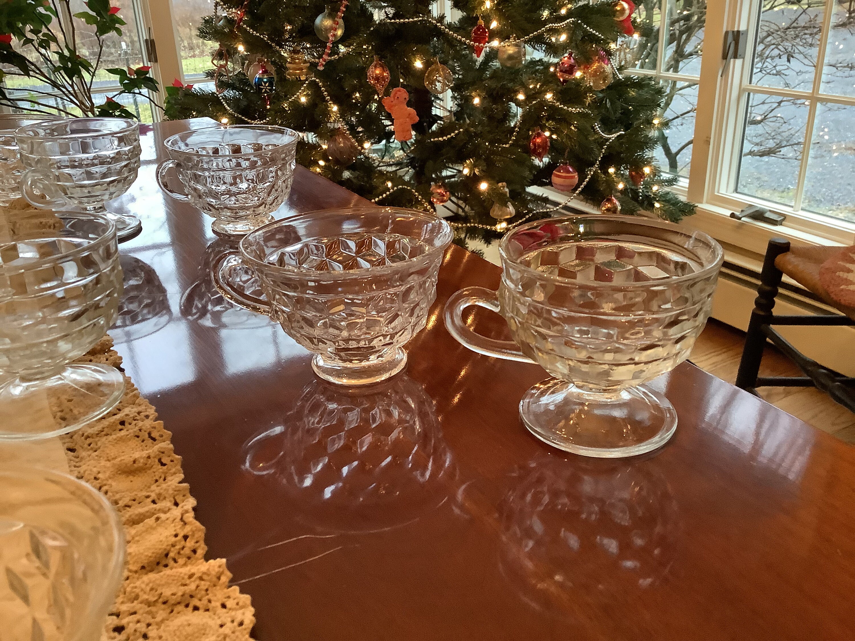 Vintage Fostoria Punch Bowl and Cups Etsy