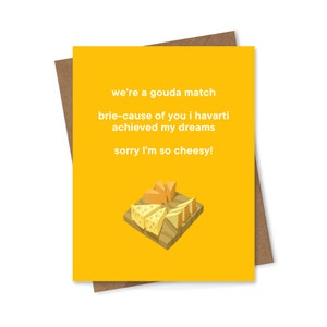 Amanti del formaggio, biglietto di San Valentino, biglietto di anniversario, biglietto di compleanno DIGITAL DOWNLOAD, 4,25 x 5,5 pollici, divertente, carino, pungente