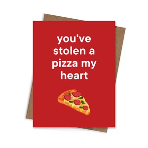 Hai rubato una pizza al mio cuore, DOWNLOAD DIGITALE, biglietto di San Valentino, biglietto di anniversario, biglietto di compleanno, 4,25 x 5,5 pollici, divertente, carino, pungente