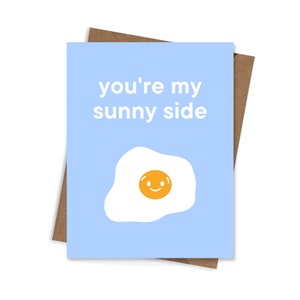Sei il mio Sunny Side Up (uova), DOWNLOAD DIGITALE, biglietto di San Valentino, biglietto di anniversario, biglietto di compleanno, 4,25 x 5,5 pollici, divertente, carino, Punny