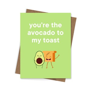 Sei l'avocado per il mio toast, DOWNLOAD DIGITALE, biglietto di San Valentino, biglietto di anniversario, biglietto di compleanno, 4,25 x 5,5 pollici, divertente, carino, Punny