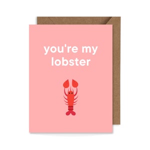 Tu es mon homard (sur le thème des amis), carte d'anniversaire, carte d'anniversaire, 4,25 po x 5,5 po., drôle, mignon, petit garçon