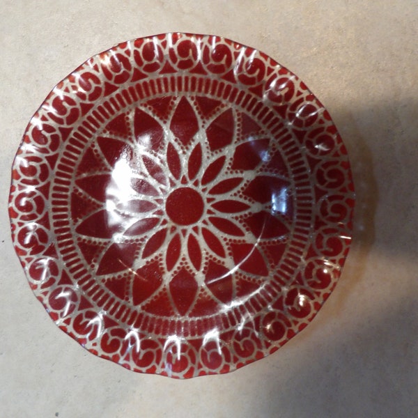 Glass Plate Flower Etsy