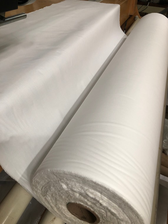 63” Premium Down-Proof Cotton Ticking Fabric Bright White Made In Thailand